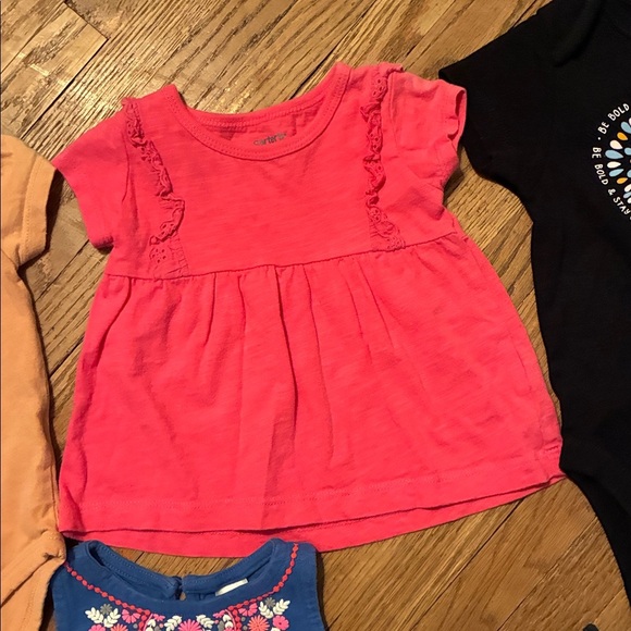 Colorful Baby Clothing Set. Includes Outfits, Tees, Onesies, Leggings, and Dress - Picture 4 of 16